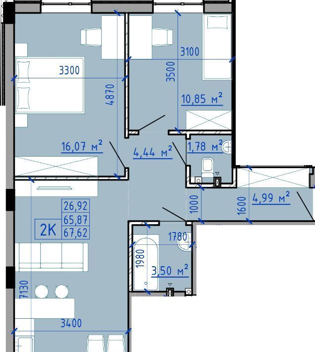 квартира г Батайск ул Комсомольская 135к/1 фото 1