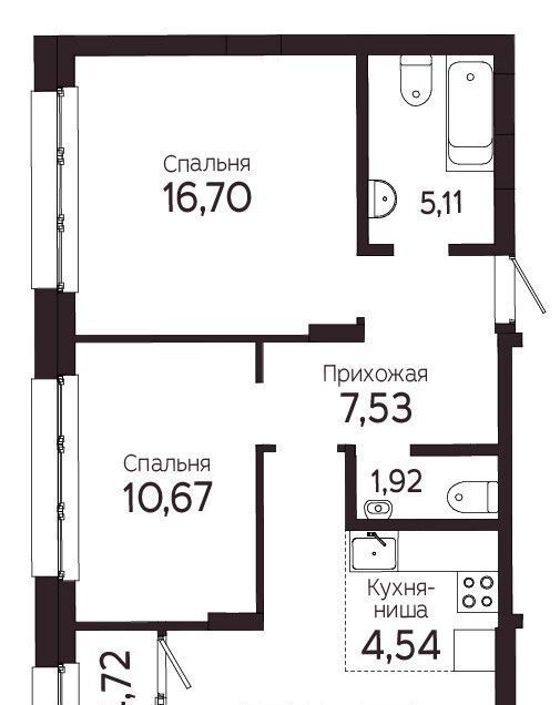 квартира г Томск р-н Советский пр-кт Комсомольский 48/1 фото 1