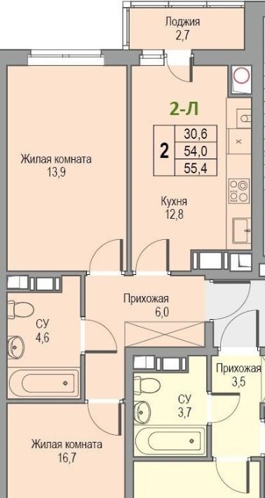 квартира г Тверь р-н Пролетарский микрорайон Мамулино-4 фото 1