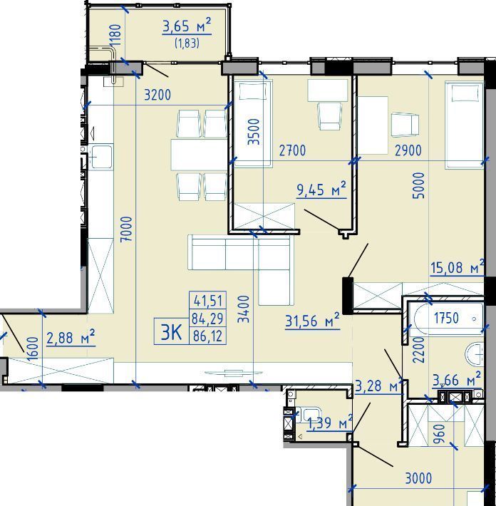 квартира г Батайск ул Комсомольская 135к/1 фото 1