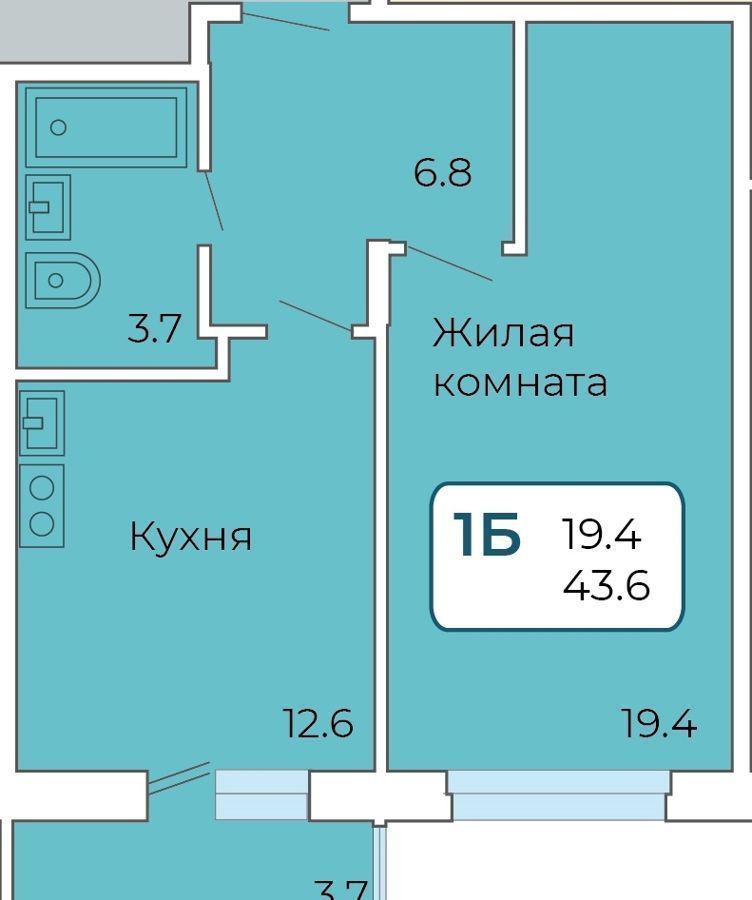 квартира г Чебоксары р-н Калининский Новоюжный б-р Солнечный пр-кт Тракторостроителей ЖК «Звездный дуэт» поз. 53 фото 1