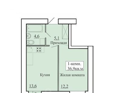 квартира г Киров р-н Октябрьский ул Андрея Упита 5к/3 Юго-Запад фото 1