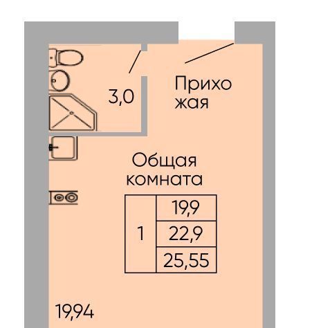 квартира г Ростов-на-Дону р-н Пролетарский Александровка ЖК «Сиреневый квартал» фото 1