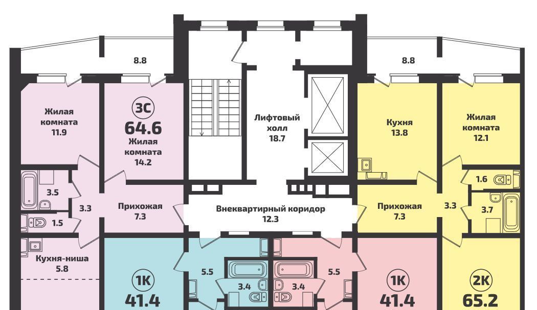 квартира г Новосибирск Заельцовская ул Краузе 25 фото 2