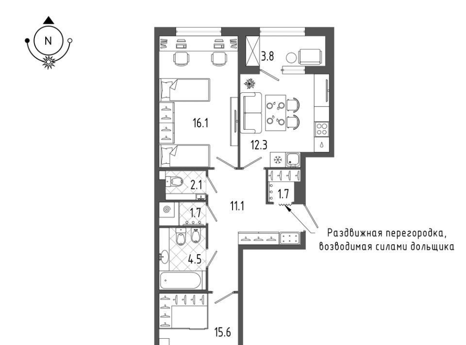 квартира г Санкт-Петербург метро Фрунзенская б-р Измайловский 9 фото 1