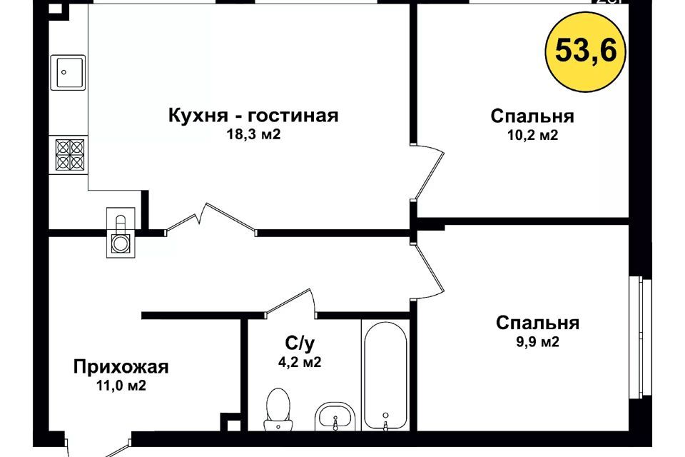 квартира г Астрахань р-н Советский ул 1-я Воскресенская 5 фото 1