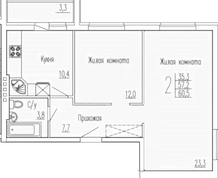 квартира г Пенза р-н Первомайский Ветерок ул Зеленодольская 73 фото 2