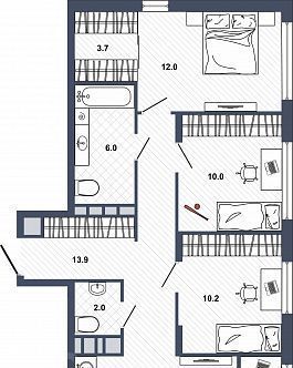 квартира г Тюмень р-н Калининский ул Виктора Тимофеева 10 фото 1