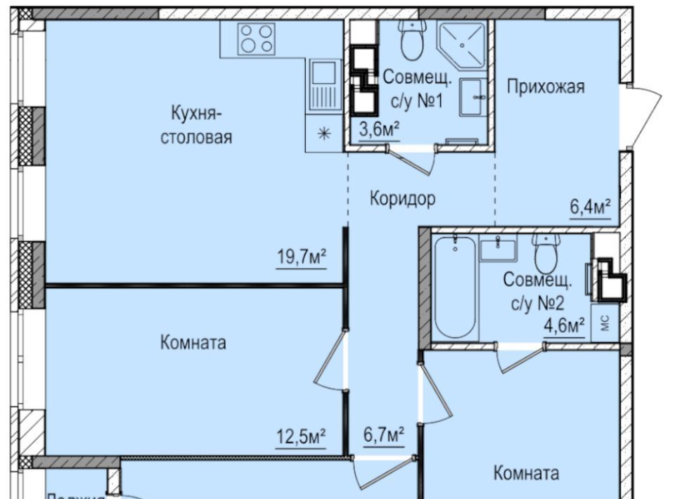 квартира г Ижевск р-н Индустриальный Буммаш ЖК «Покровский» жилрайон фото 1