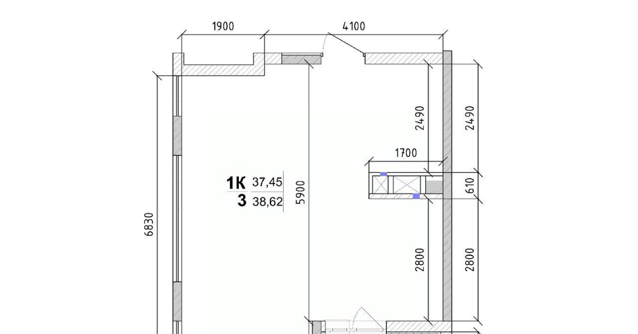 квартира г Кемерово р-н Заводский 15-й микрорайон Южный 8 фото 1