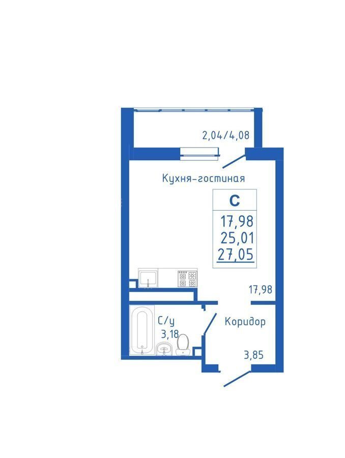 квартира г Уфа р-н Ленинский Затон ул Икская 15 ЖК «Новоуфимский» фото 1