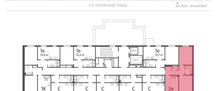 квартира р-н Всеволожский п Ковалево ЖК ЛСР Ржевский парк Всеволожское городское поселение, Проспект Большевиков фото 2