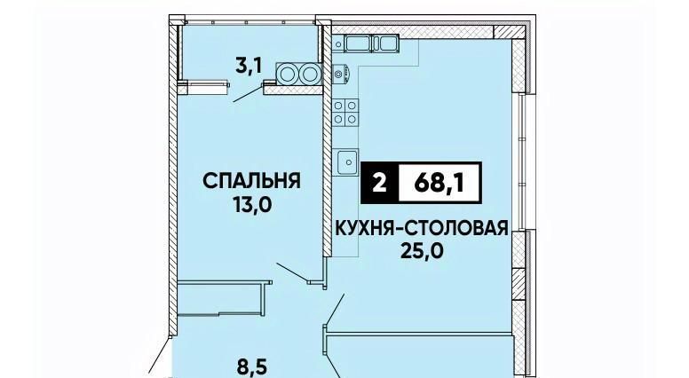 квартира г Ставрополь р-н Промышленный Юго-Западный ул Тухачевского 31/1 фото 1