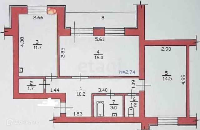 квартира ул Семена Урусова 14 фото