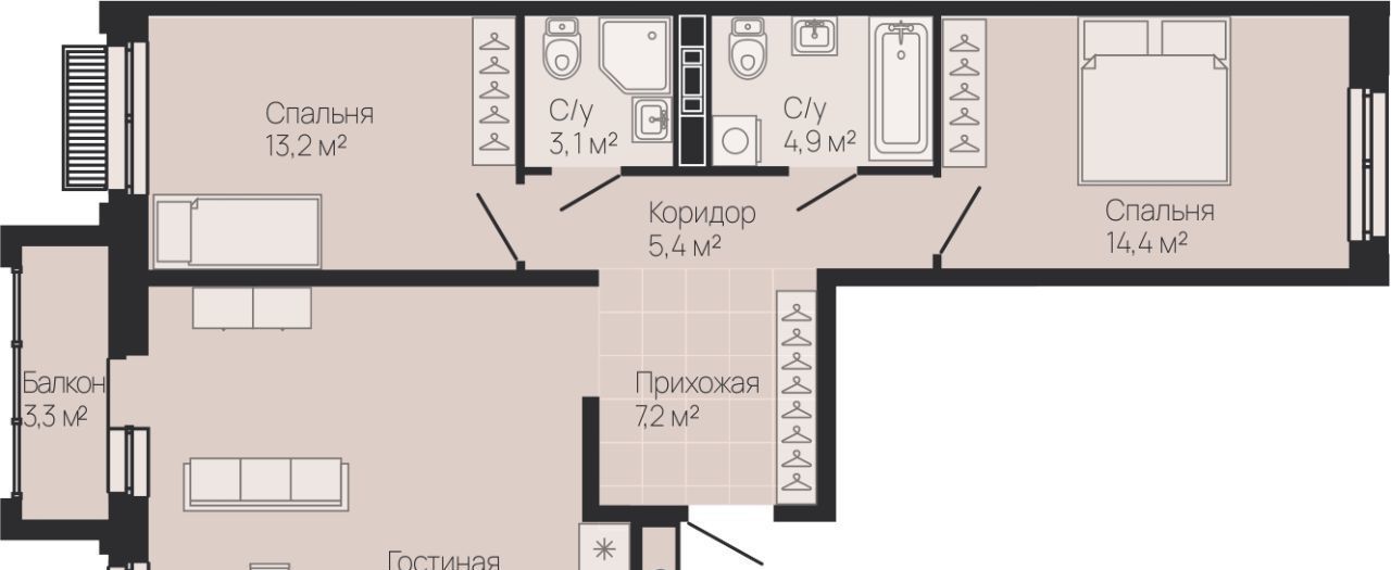 квартира г Нижний Новгород р-н Советский Резиденция жилой комплекс фото 1