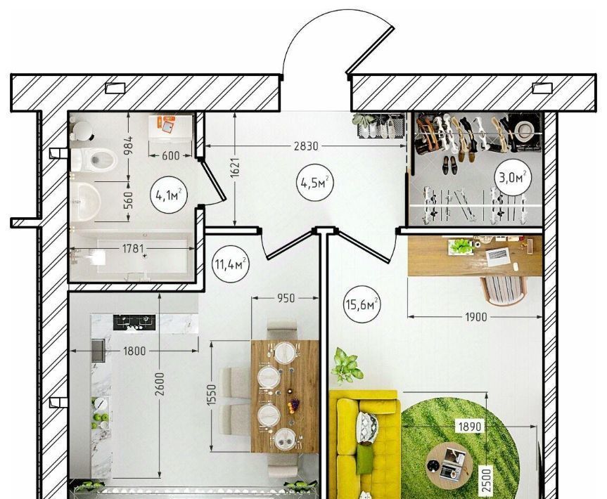 квартира г Кемерово р-н Ленинский б-р Строителей 60к/5 фото 1