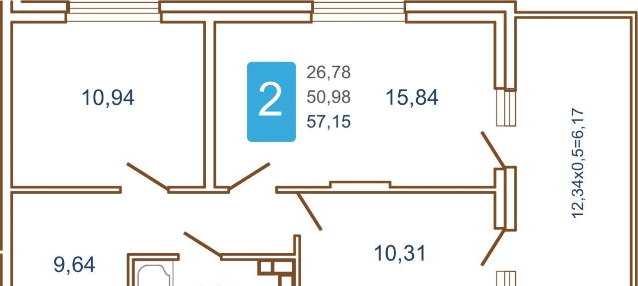 квартира г Краснодар р-н Прикубанский ул им. Кирилла Россинского 15/1 фото 1