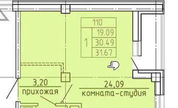 квартира г Омск р-н Кировский ул Дианова 34 фото 1