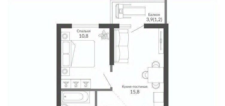 квартира г Новороссийск р-н Центральный ул Куникова 47г ЖК Облака 2 фото 1