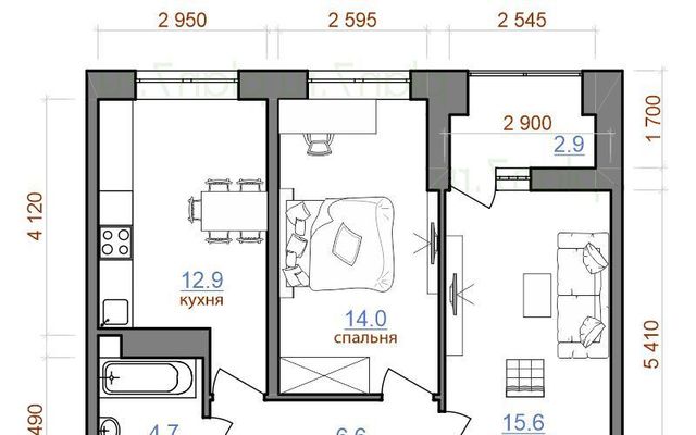 квартира г Иркутск р-н Октябрьский ул Советская 176/200 ЖК «АВИАТОR» ИВАТУ городок, с 1/1 фото