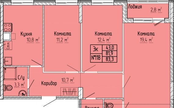 квартира г Тверь р-н Московский ул 15 лет Октября 52к/1 фото 1