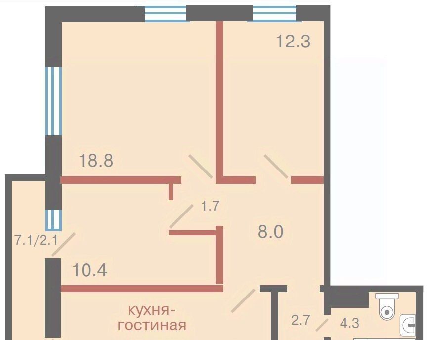 квартира г Красноярск р-н Кировский ул Апрельская 4б Красноярский кадастровый район фото 1