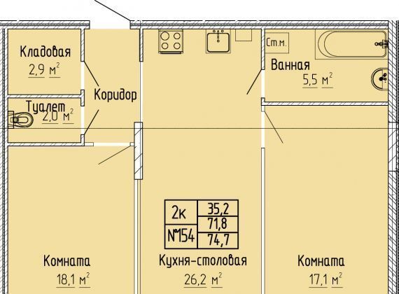 квартира г Тверь р-н Московский ул 15 лет Октября 52к/1 фото 1