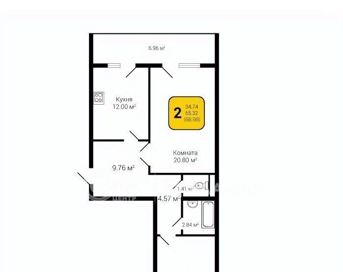 квартира г Воронеж р-н Коминтерновский пер Здоровья 90г/1к 1 фото 1