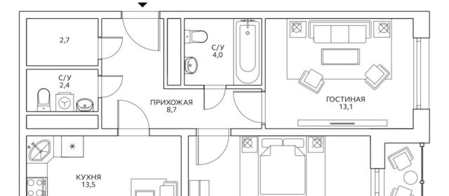 квартира г Москва метро Беговая Хорошевский ул Маргелова 3к/4 фото