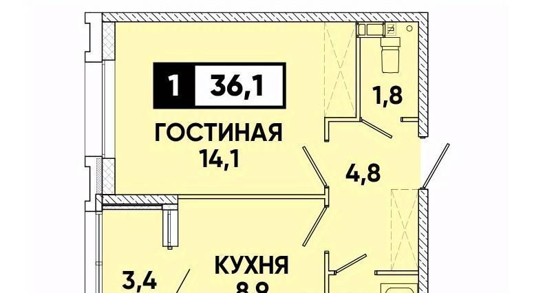 квартира г Ставрополь р-н Промышленный пр-кт Российский 17/3 фото 1