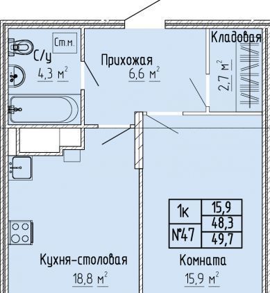 квартира г Тверь р-н Московский ул 15 лет Октября 52к/1 фото 1