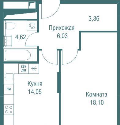 квартира г Одинцово ул Северная 5/2 ЖК «Одинбург» Одинцово фото 2