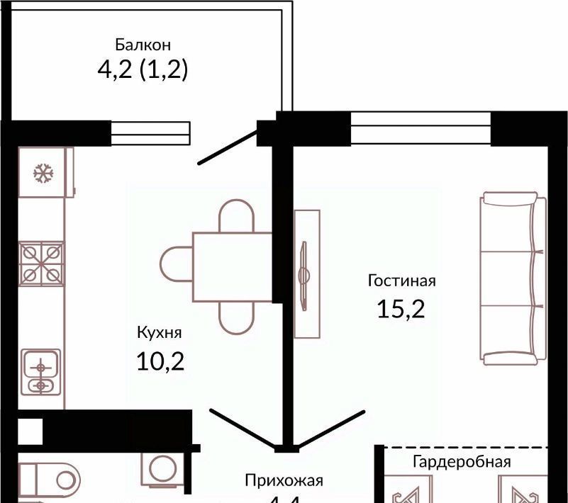 квартира г Краснодар р-н Прикубанский ш. Ближний Западный Обход, 2к 3 фото 4