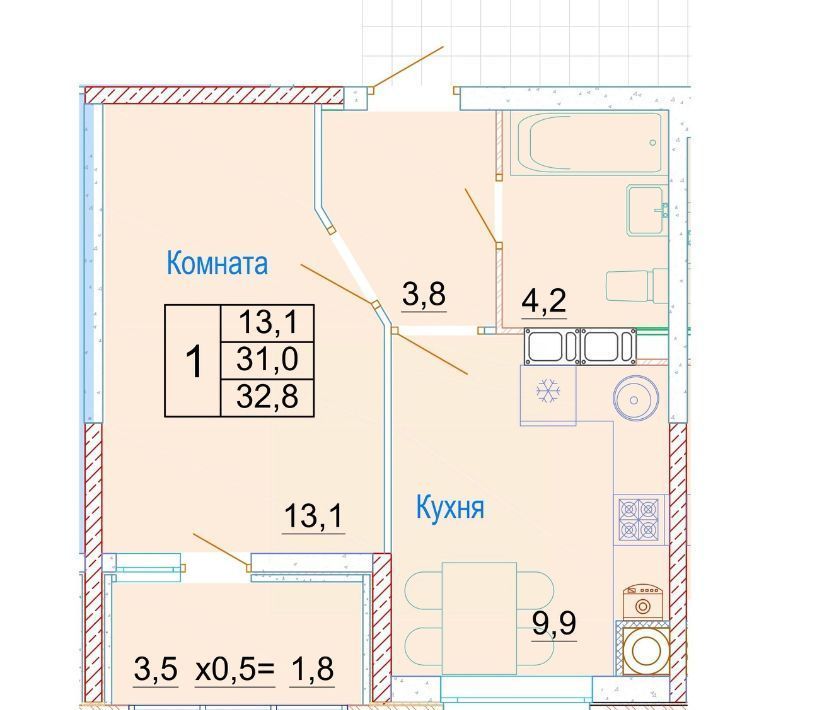 квартира г Ростов-на-Дону р-н Пролетарский Кирпичный фото 1