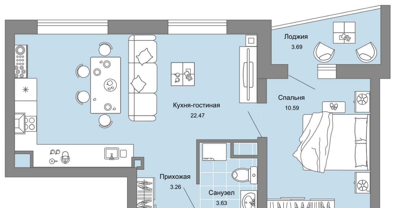 квартира г Ульяновск р-н Засвияжский микрорайон «Юго-Западный» 6 Ультраград жилой комплекс фото 1