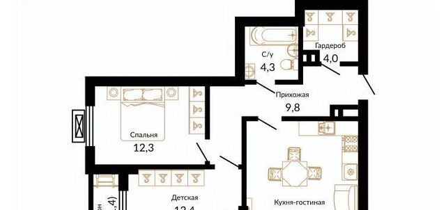 квартира г Краснодар р-н Прикубанский ул Западный Обход 39/1 3 ЖК Южане фото