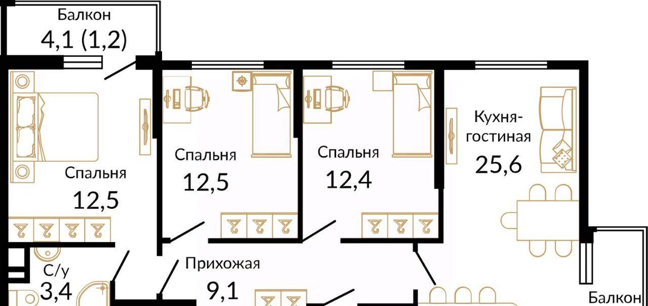 квартира г Ростов-на-Дону р-н Советский Западный ул 339-й Стрелковой Дивизии 10а/18 фото 1