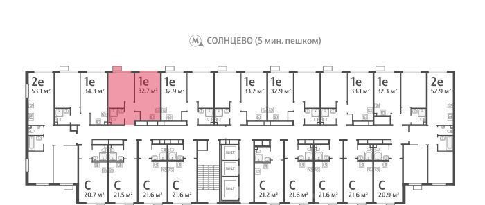 квартира г Москва метро Солнцево район Солнцево ЖК Лучи-2 фото 3