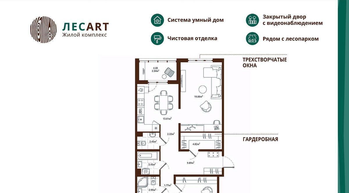 квартира р-н Ломоносовский п Аннино Новоселье городской поселок, Проспект Ветеранов, Лес Арт жилой комплекс фото 1