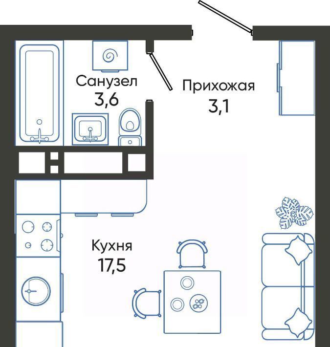 квартира г Новороссийск р-н Центральный ш Мысхакское фото 2