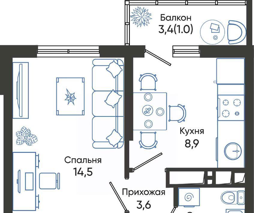 квартира г Новороссийск р-н Центральный ш Мысхакское фото 2