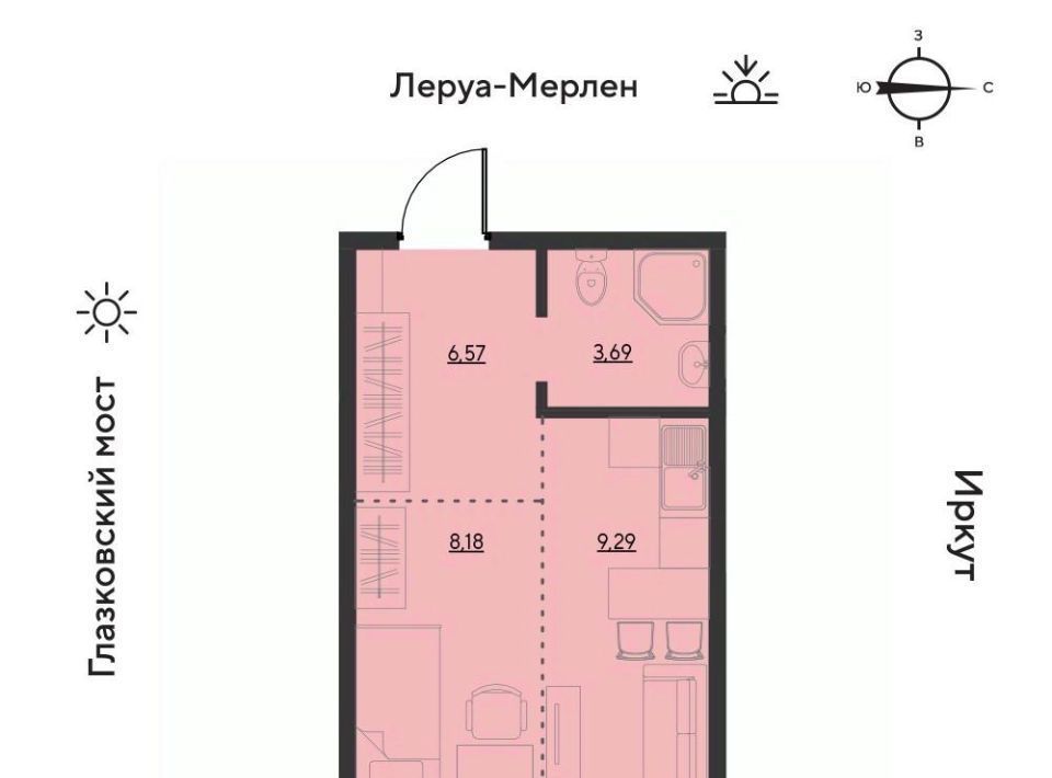 квартира г Иркутск р-н Свердловский ул Набережная Иркута 23 Затон кв-л фото 1