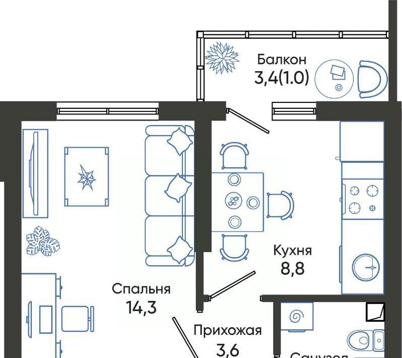 квартира г Новороссийск р-н Центральный ш Мысхакское фото 2