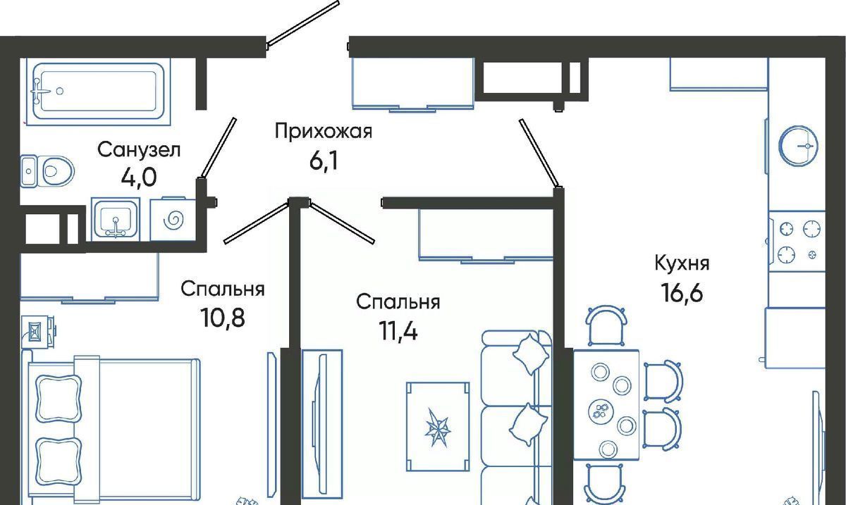 квартира г Новороссийск р-н Центральный ш Мысхакское фото 1