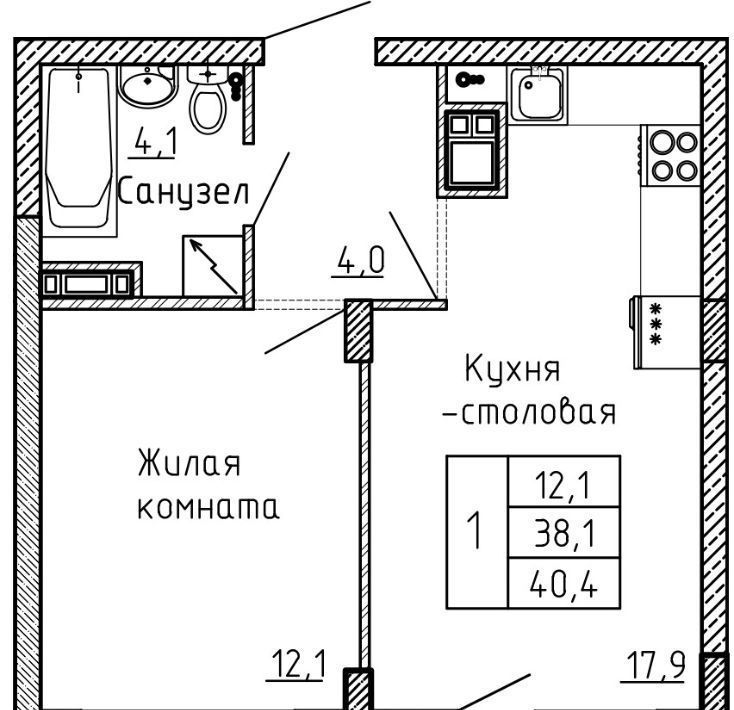 квартира г Старый Оскол р-н мкр Садовые кварталы фото 1