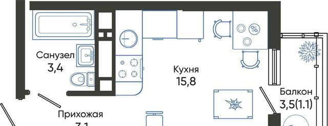 г Новороссийск р-н Центральный ул Куникова 47г ЖК Облака 2 фото