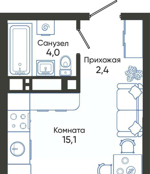 квартира г Новороссийск р-н Центральный ул Куникова 47г ш Мысхакское фото 1