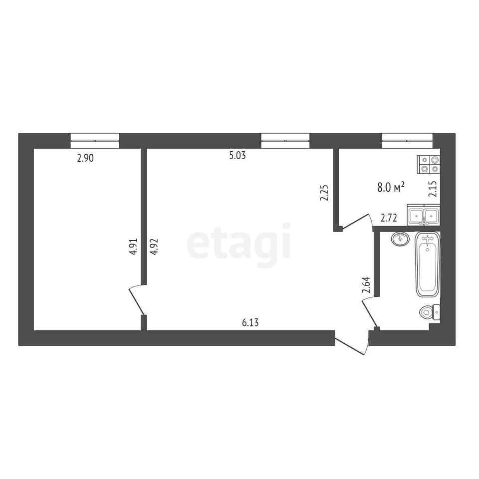 квартира г Симферополь мкр Белое-2 40 фото 14