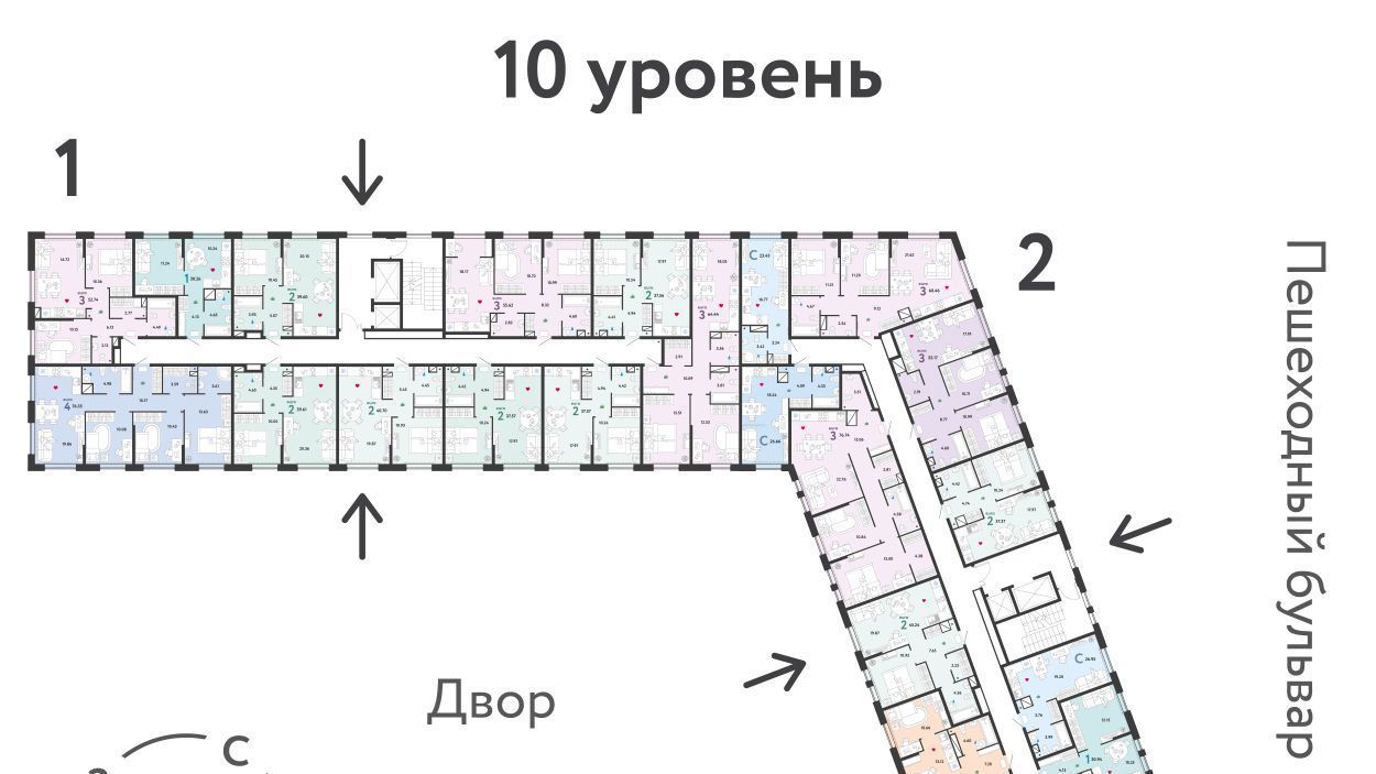 квартира г Тюмень р-н Калининский ЖК «Колумб» Калининский административный округ фото 2