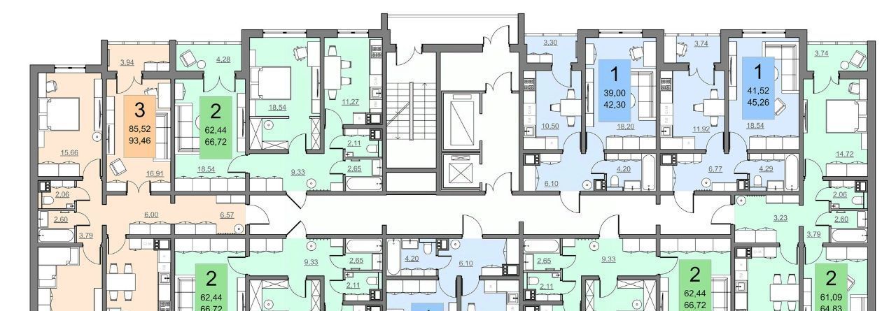 квартира г Саратов р-н Кировский Солнечный 2 ул им Академика Семенова Н.Н. 19 фото 2